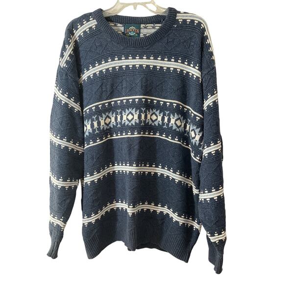 Vintage 80s Jantzen Grandpa Sweater Cosby Men's XL Crewneck USA - Picture 1 of 6